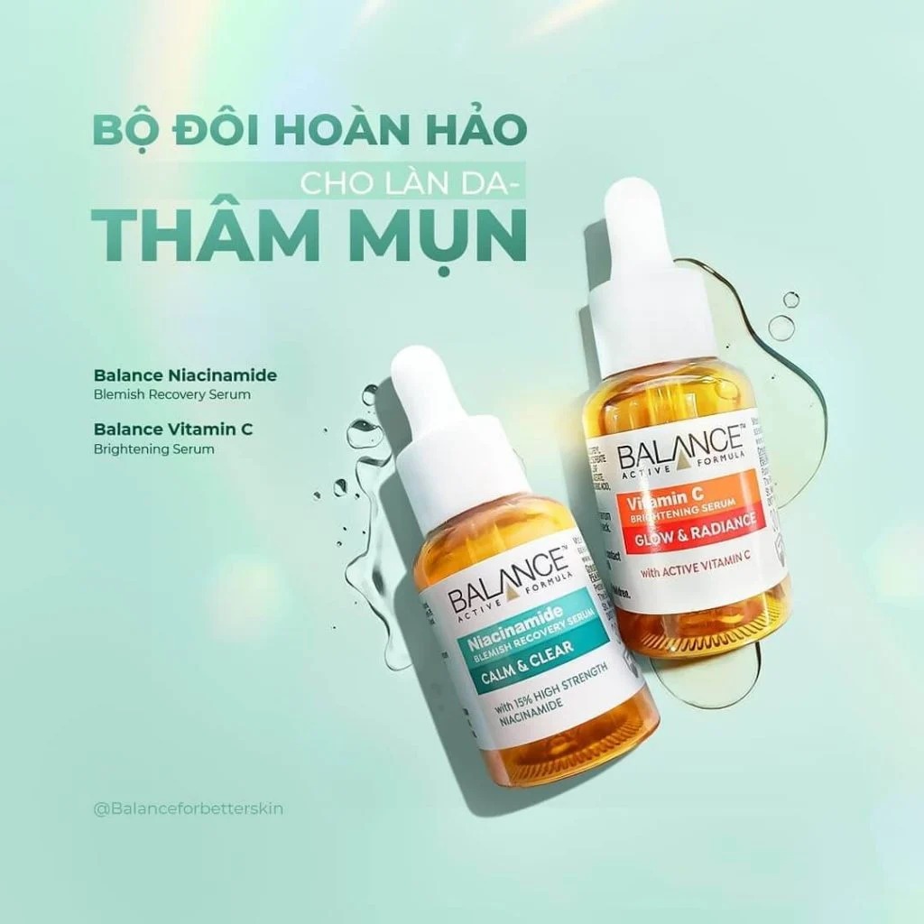 Tinh Chất Balance Active Formula Ngừa Mụn Mờ Thâm Niacinamide 15% Blemish Recovery 30ml