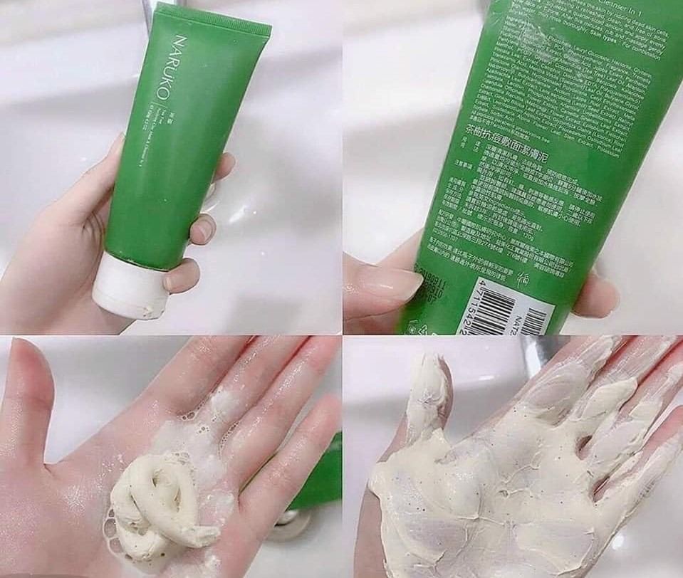 Sữa Rửa Mặt Naruko Trị Mụn Dạng Bùn Chiết Xuất Tràm Trà Tea Tree Purifying Clay Mask & Cleanser In 1 120g