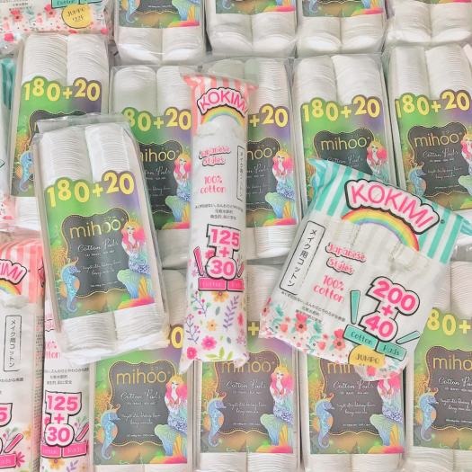 Bông Tẩy Trang Mihoo Kokimi Bông Tròn Túi 155 Miếng Cotton Pads