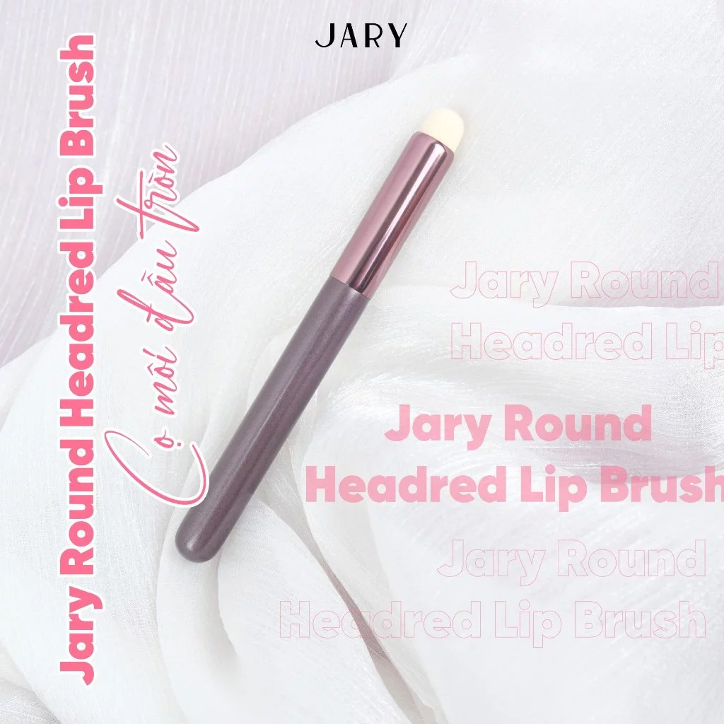 Cọ Tán Môi Đầu Tròn Lùn JARY Round Headred Lip Brush - Kèm Túi