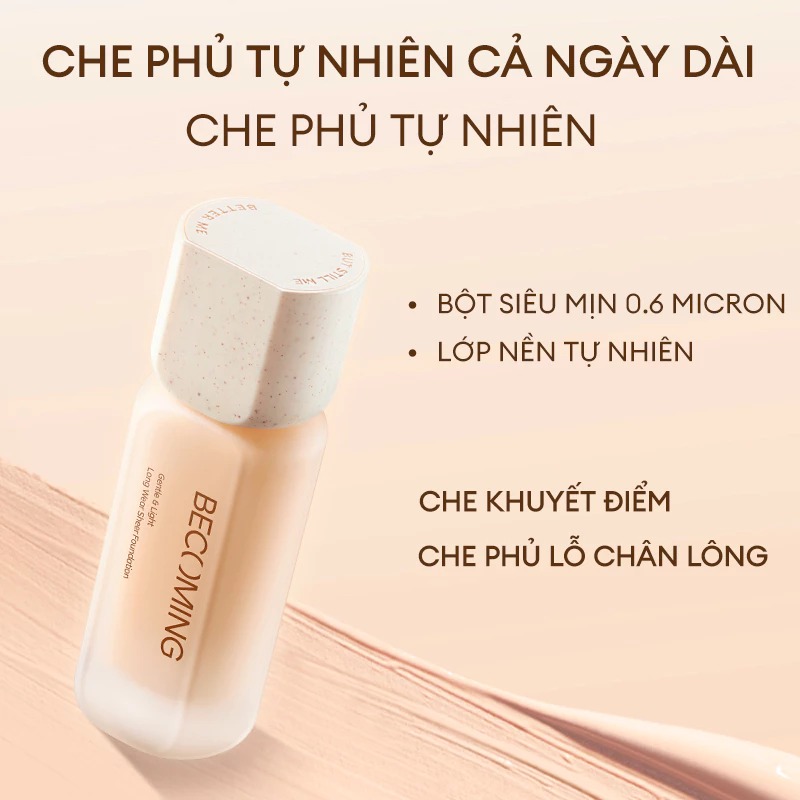 Kem Nền Da Dầu Mỏng Nhẹ Bền Màu Lâu Trôi Becoming Long Wear Sheer Foundation
