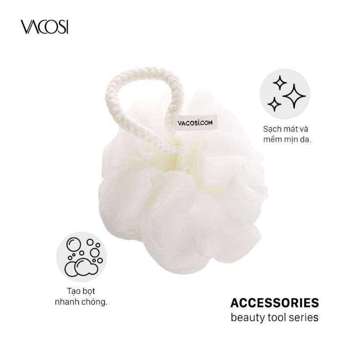 BP21 - Bông Tắm VACOSI Tạo Bọt Plastic Bath Sponge