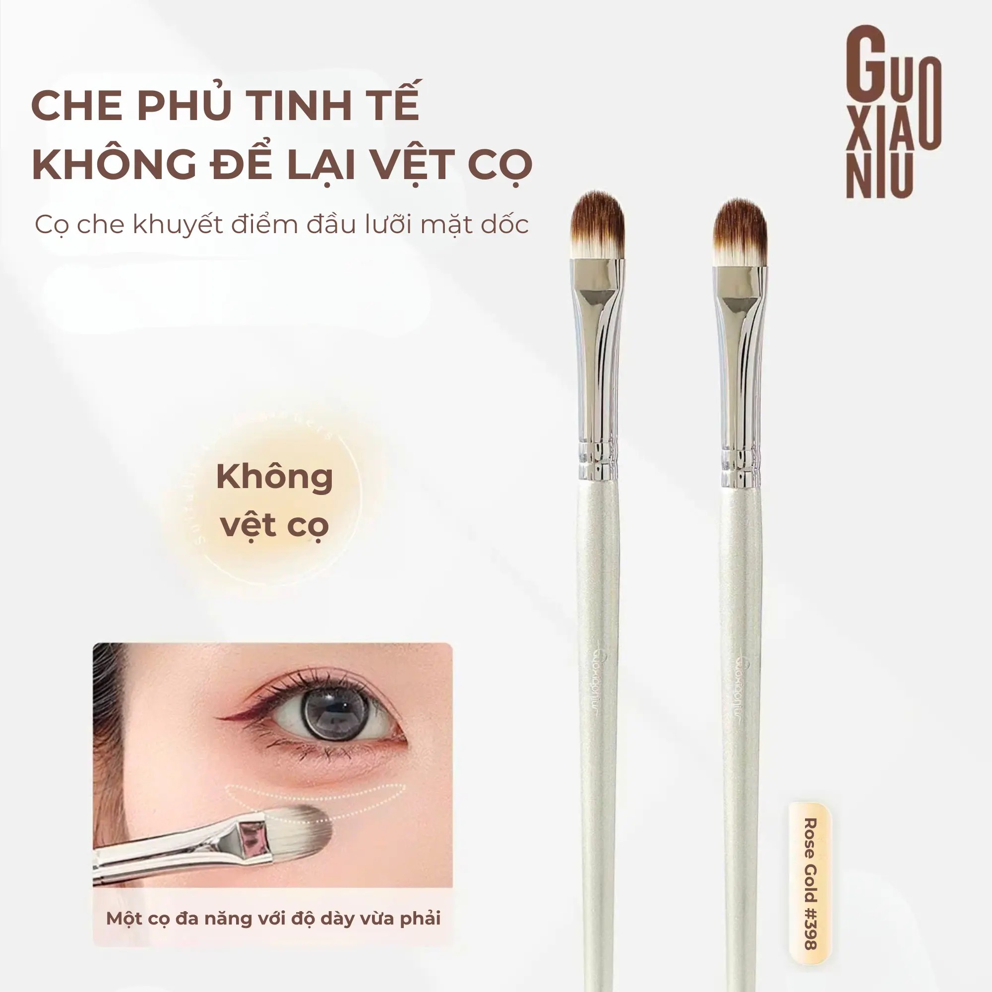 Cọ Che Khuyết Điểm GUOXIAONIU Rose Gold Concealer Brush #398