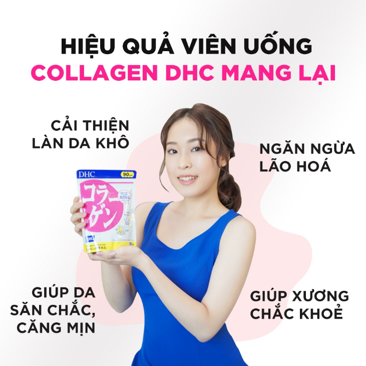 Viên Uống DHC Bổ Sung Collagen Đẹp Da - Chống Lão Hóa - Giảm Nếp Nhăn (Dạng Túi)