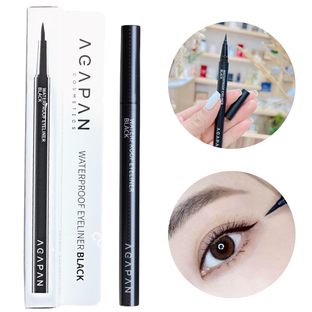 Bút Dạ Kẻ Mắt AGAPAN Waterproof Eyeliner Black 0.5g