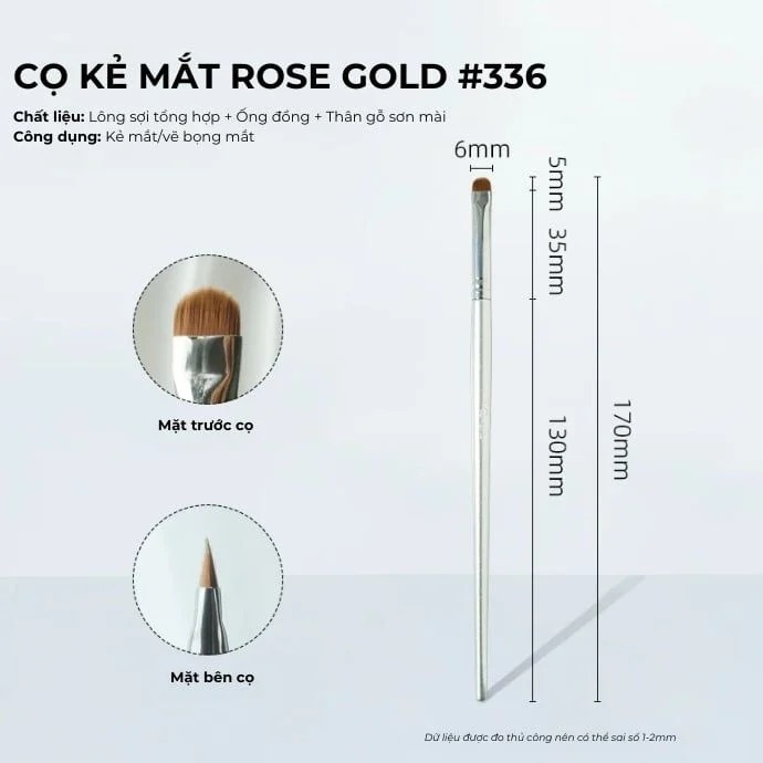Cọ Kẻ Mắt GUOXIAONIU Rose Gold Eyeliner Brush #336