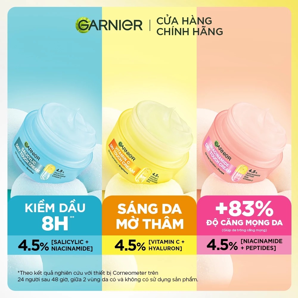 Kem Dưỡng Garnier Kết Cấu Mochi Dry Touch Cream 30ml