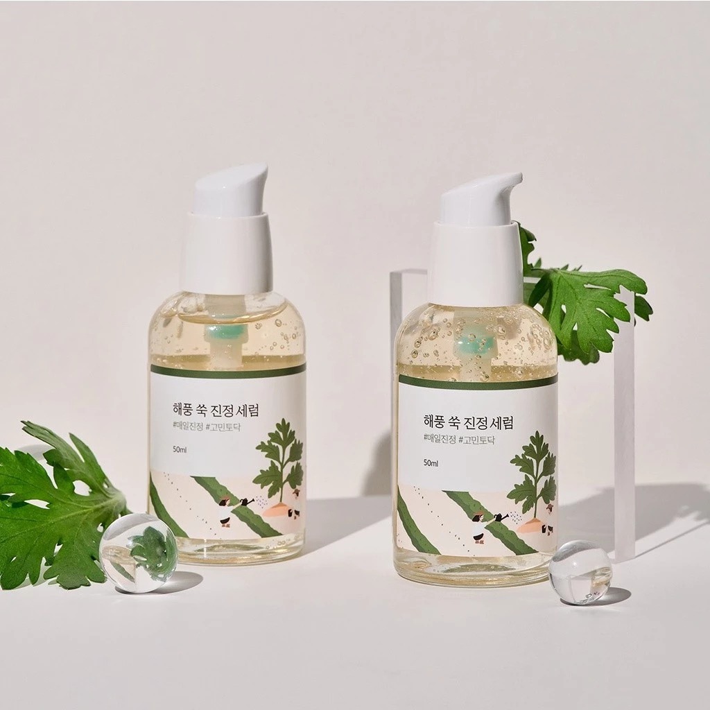 Tinh Chất ROUND LAB Chiết Xuất Ngải Cứu Dưỡng Làm Dịu Da Mugwort Calming Serum 50ml