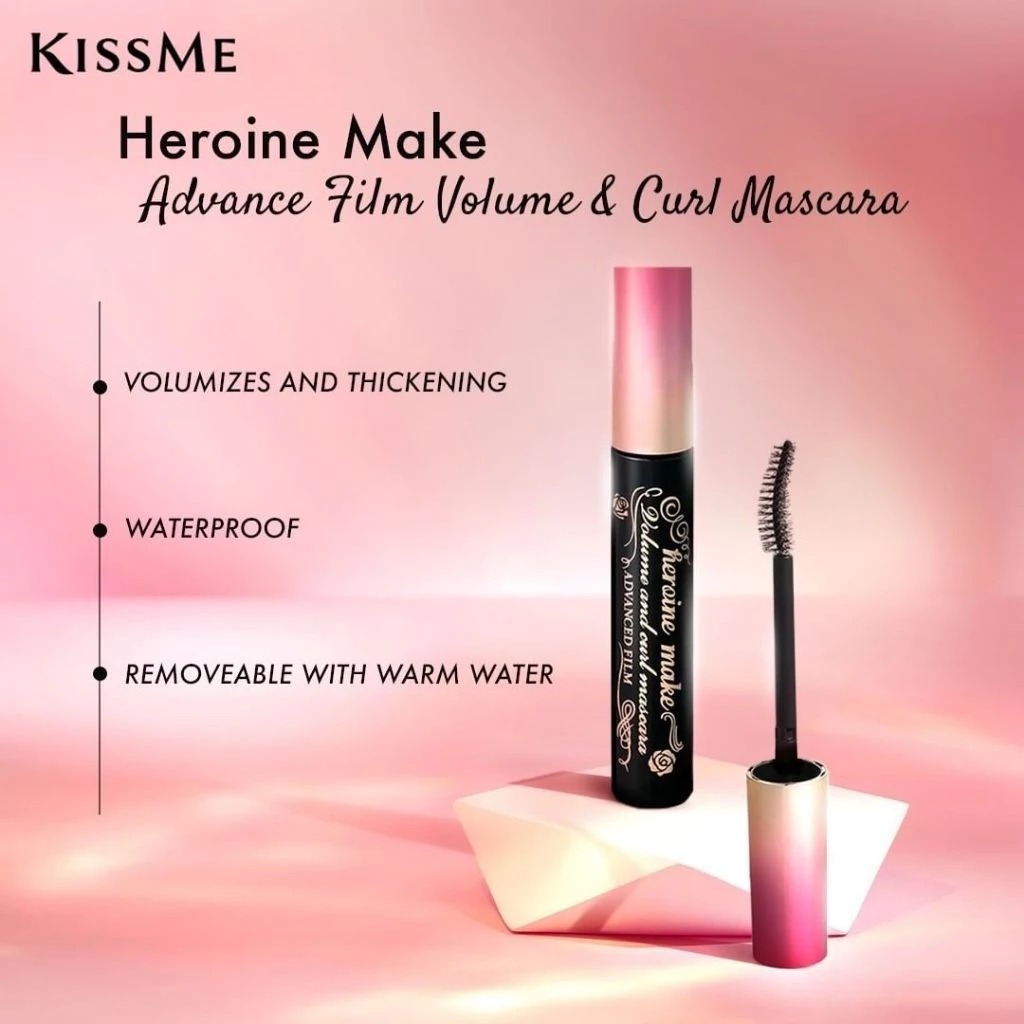 Mascara Chuốt Mi Kissme Làm Cong Mi, Chống Lem, Chống Trôi Hiệu Quả Heroine Mascara Advance Film 6g