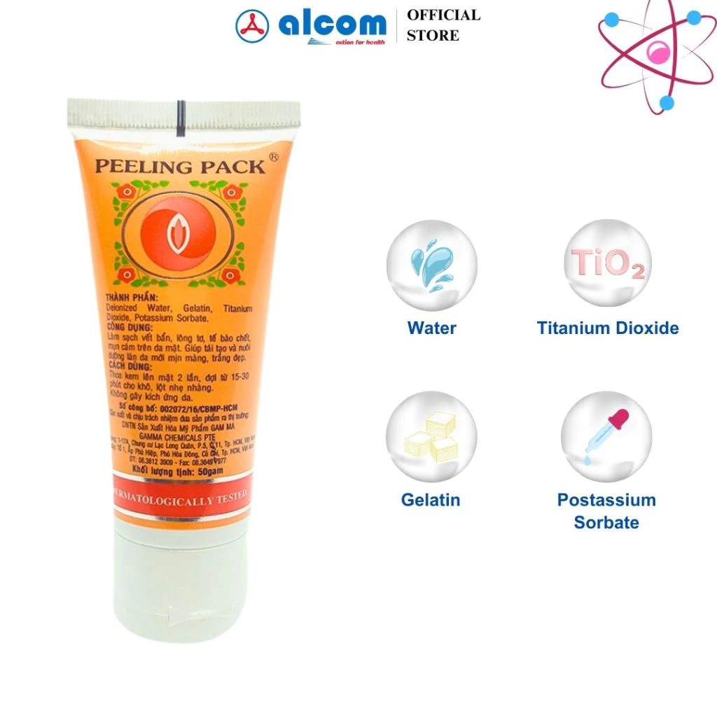 Keo Lột Mụn Peeling Pack Gamma Tuýp 50Gr (HSD 11/2025)