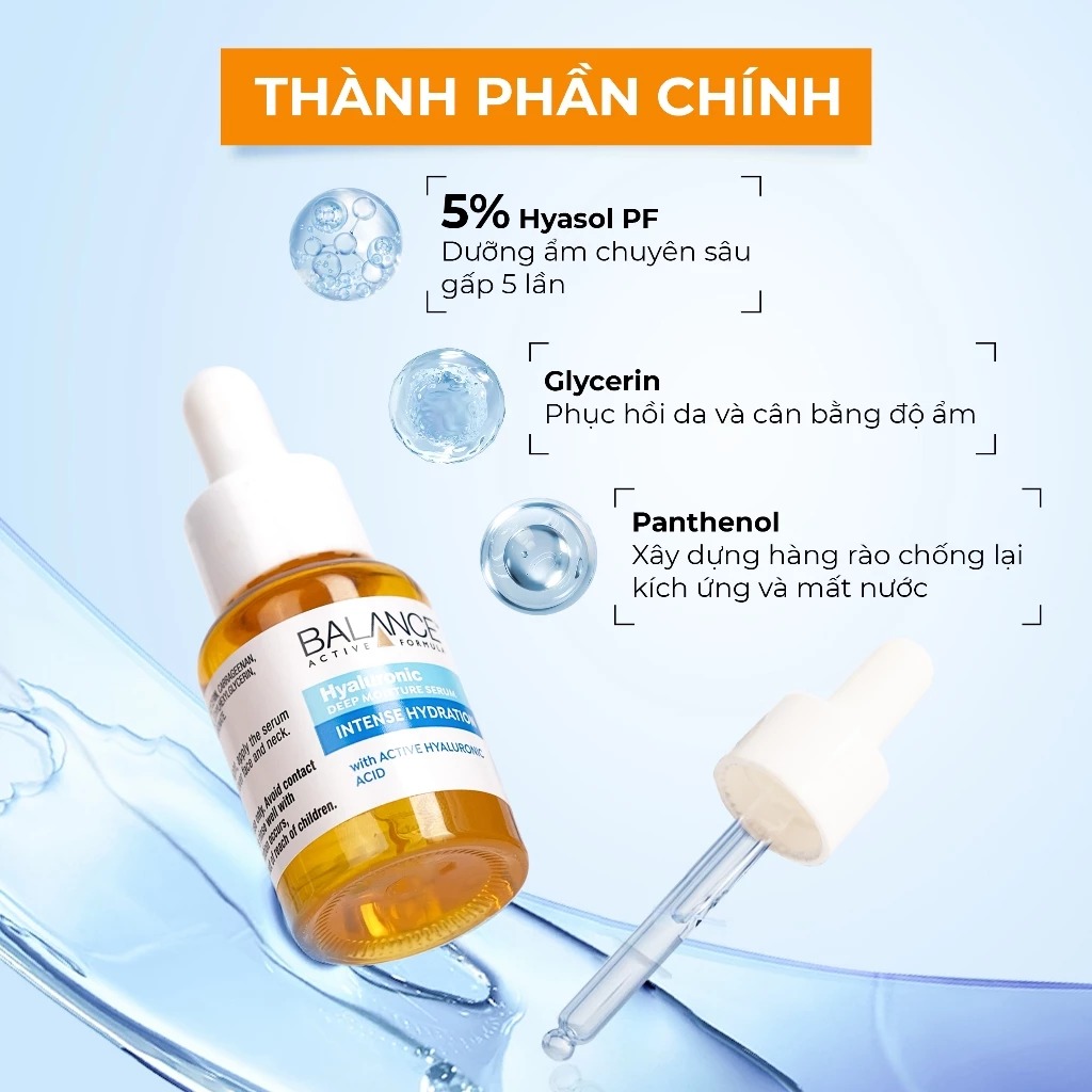 Tinh Chất Balance Dưỡng Ẩm Da Active Formula Hyaluronic Deep Moisture Serum 30ml