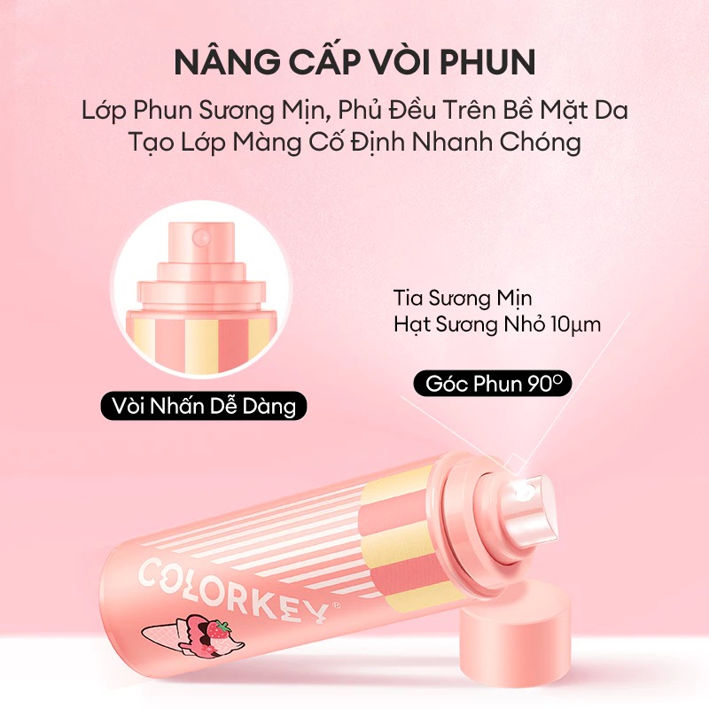 [Phiên Bản ICE CREAM] Xịt Khóa Trang Điểm Colorkey Airy Soft Matte Makeup Setting Spray 100ML