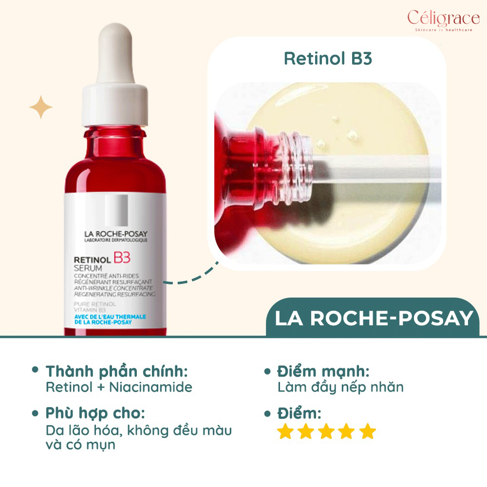 [CLESAL2401 - DATE 02/2024] Serum La Roche-Posay Mờ Thâm Nám, Làm Đều Màu Da Retinol B3 Serum 30ml