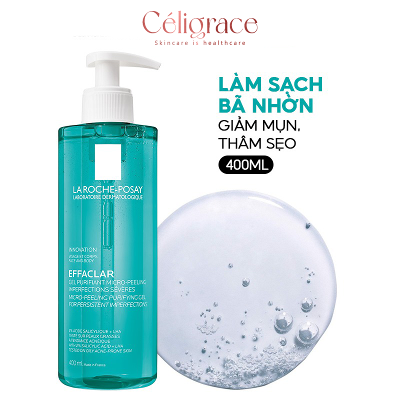 Gel Rửa Mặt & Tắm La Roche-Posay Làm Sạch & Giảm Mụn Effaclar Micro-Peeling Purifying Gel