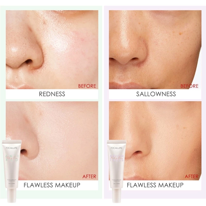 Kem Lót FOCACALLURE Kiềm Dầu Điều Chỉnh Sắc Da Color Correcting Makeup Base FA166 25g