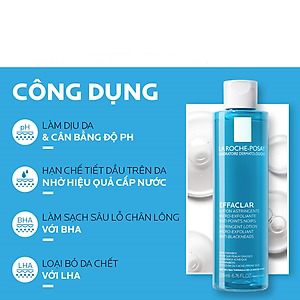Nước Cân Bằng La Roche-Posay Giàu Khoáng Cho Da Dầu Effaclar Astringent Lotion 200ml