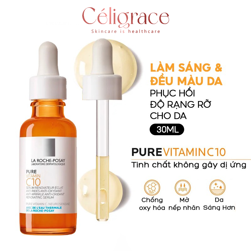 [CLESAL2401 - DATE 07/2024] Tinh Chất Làm Sáng Da Và Giảm Thâm Nám La Roche-Posay Redermic Pure Vitamin C10 Serum 30ml