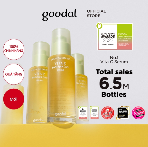 Tinh Chất GOODAL Hỗ Trợ Làm Sáng Da, Mờ Đốm Nâu Green Tangerine Vita C Dark Spot Care Serum 40ml