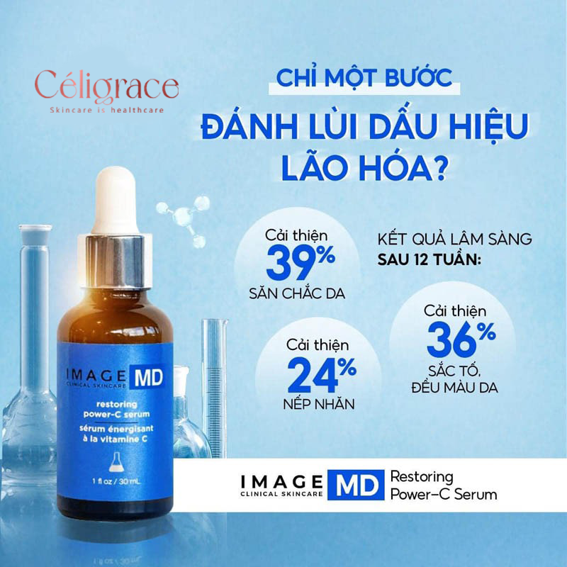 [CLESAL2401 - DATE 06/2024] Serum IMAGE Làm Sáng, Giảm Nếp Nhăn MD Restoring Power-C 30ml