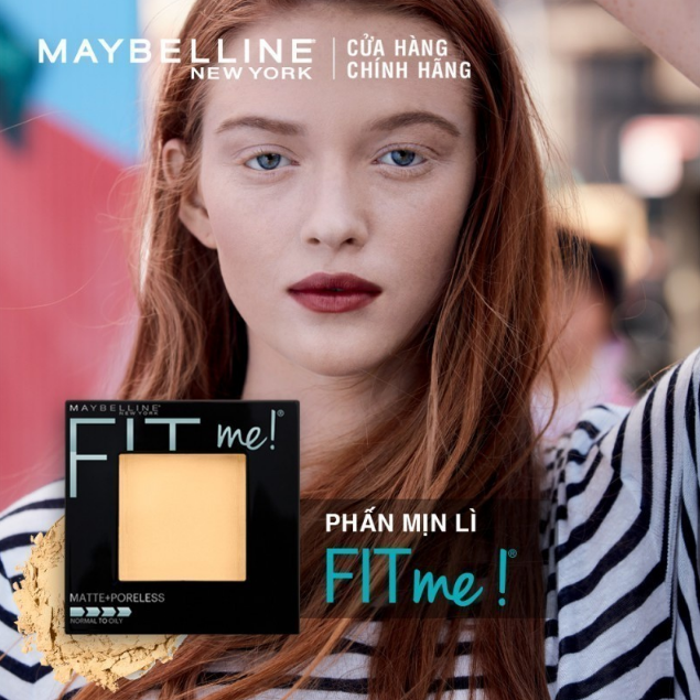 Phấn Phủ MAYBELLINE Dạng Nén Mịn Lì, Kiềm Dầu Hiệu Quả Fit Me Matte Poreless Powder 8.5g (Hộp Vuông)