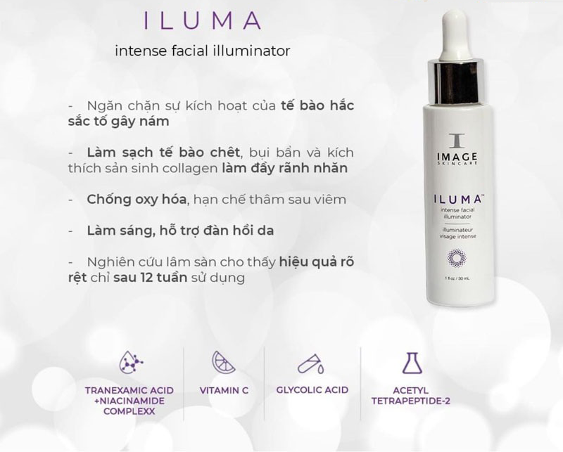 [CLESAL2401 - DATE 07/2024] Serum IMAGE Mờ Nám Trắng Da Iluma Intense Facial Illuminator 30ml