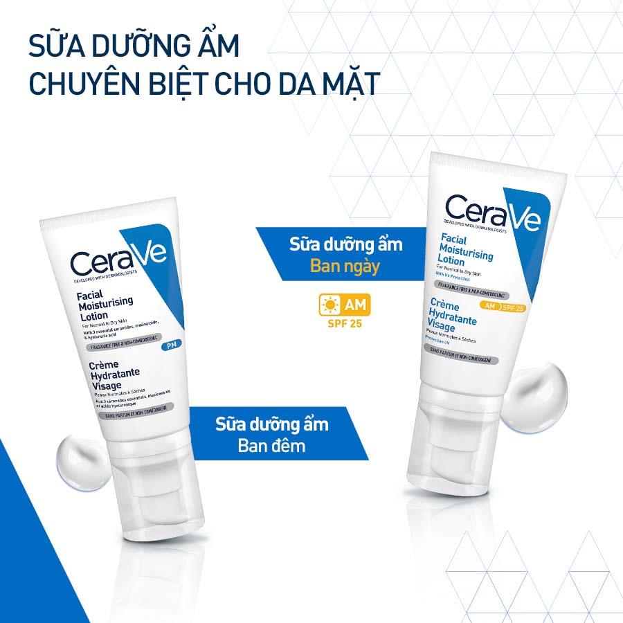 Sữa Dưỡng Ẩm CeraVe Dành Cho Da Mặt Facial Moisturising Lotion 52ml
