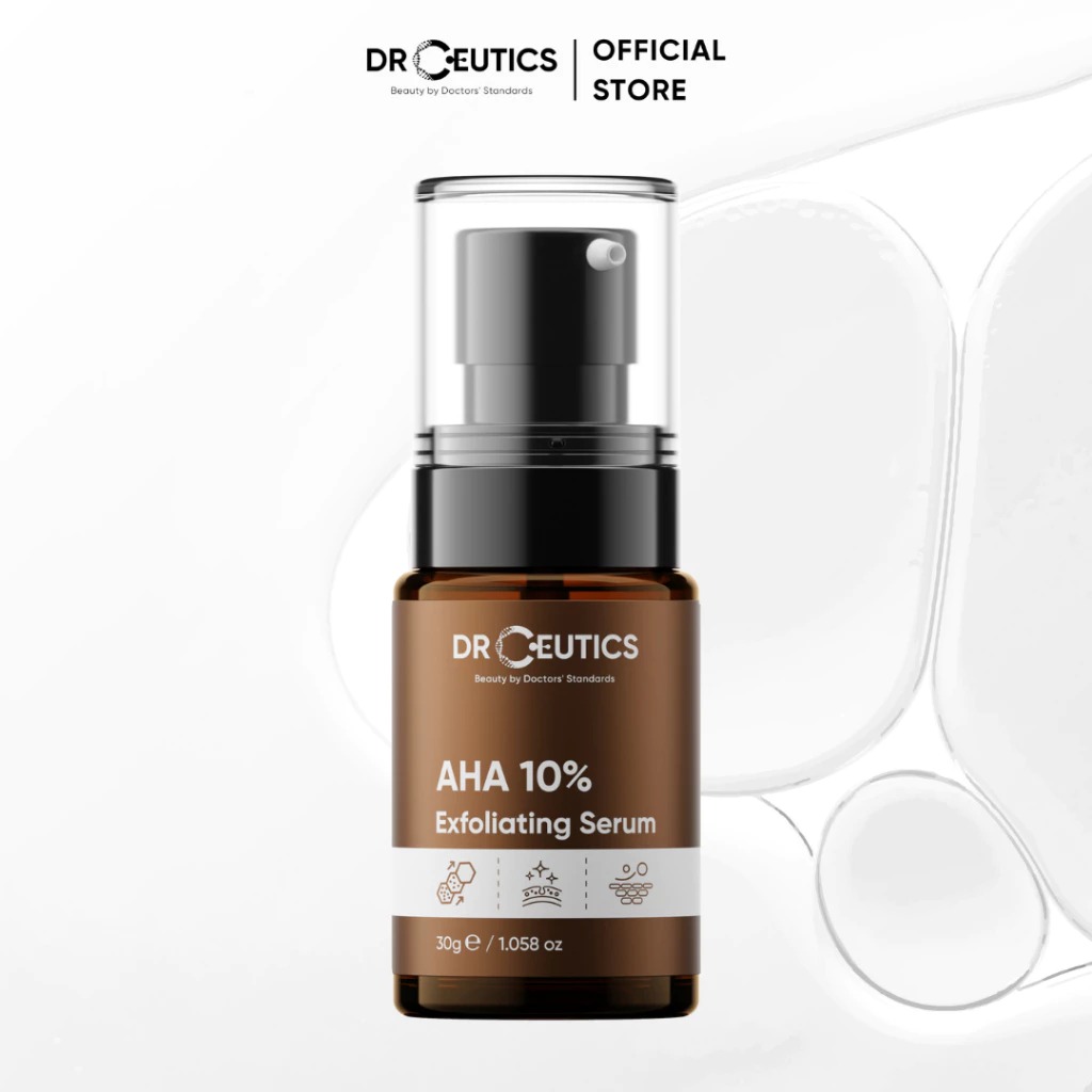 Serum DrCeutics Loại Bỏ Tế Bào Chết, Làm Sáng Da, Ngăn Ngừa Lão Hóa AHA 10% Exfoliating Serum