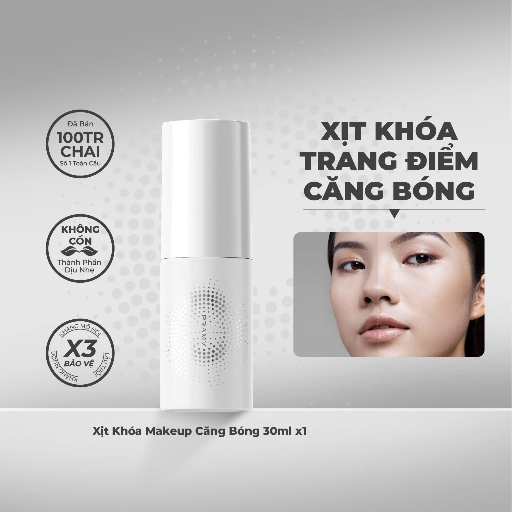 Xịt Khóa Nền PRAMY Kiềm Dầu, Dưỡng Ẩm Tiện Lợi Moisturizing Makeup