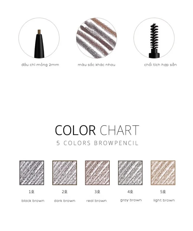 Chì Kẻ Mày Nét Mảnh, Lâu Trôi Karadium Auto Eyebrow Pencil 0.18g
