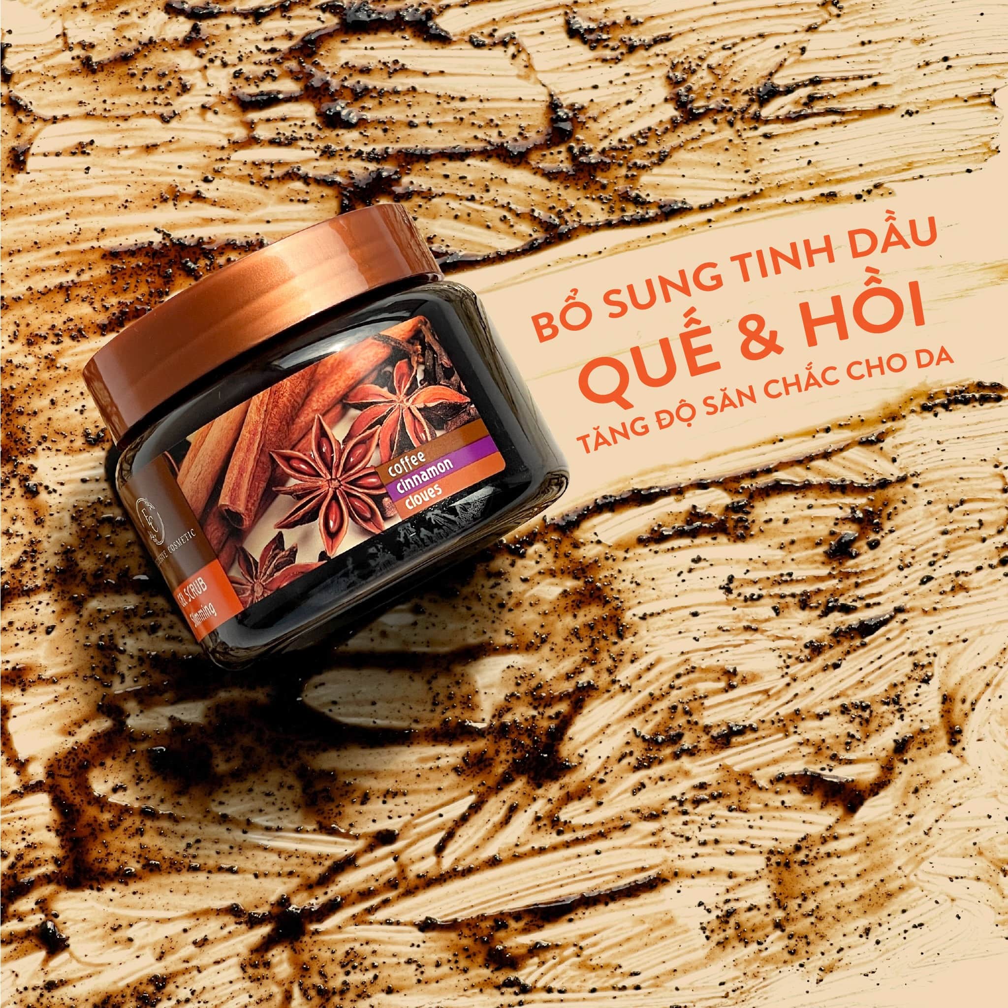 Tẩy Da Chết Toàn Thân Exclusive Cosmetic Quế Hồi Cafe Belarus Gel Scrub Coffee & Cinnamon Cloves 380g