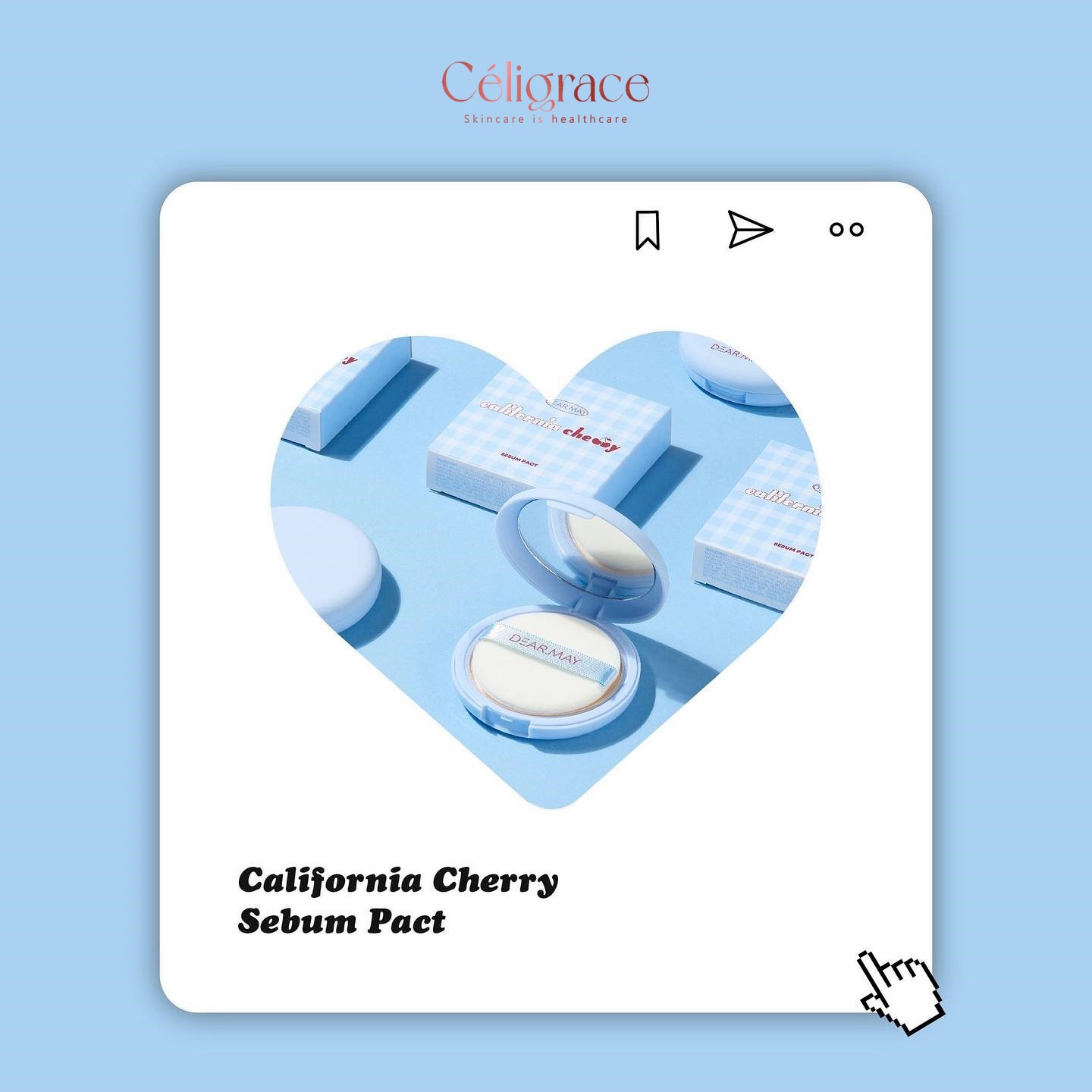 Phấn Phủ Dearmay Dạng Nén Kiềm Dầu California Cherry Sebum Pact 12g