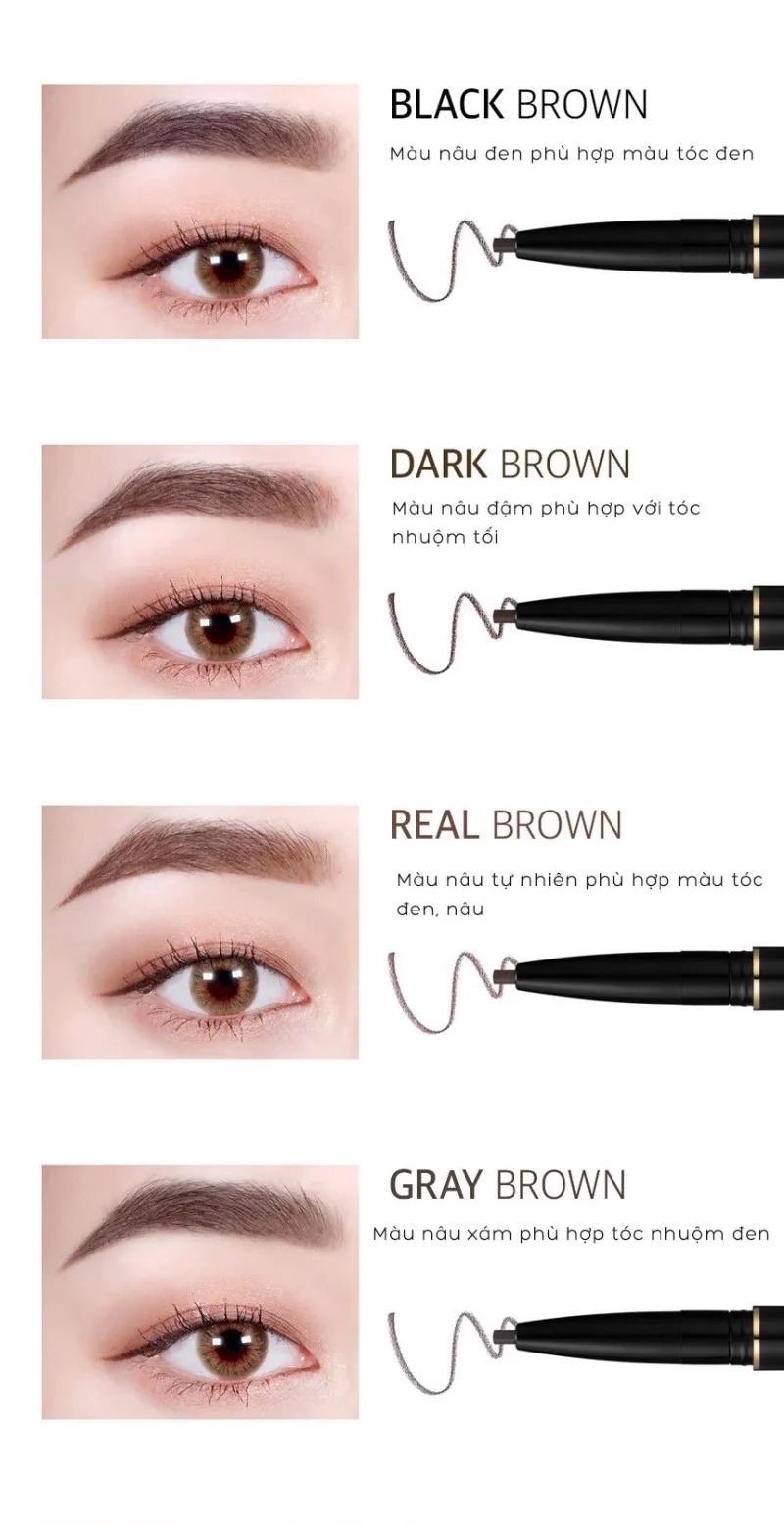 Chì Kẻ Mày Nét Mảnh, Lâu Trôi Karadium Auto Eyebrow Pencil 0.18g