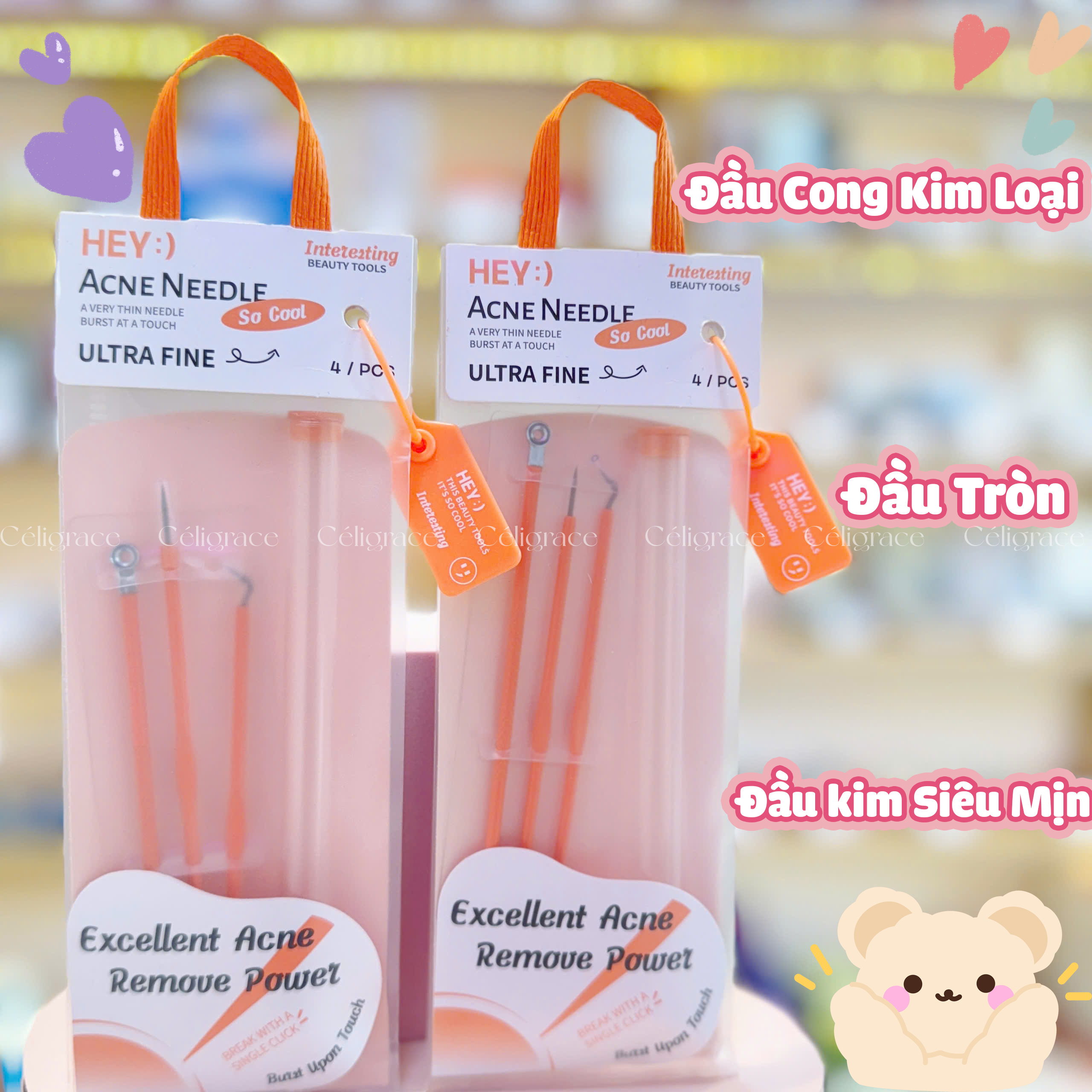 H-9003 - Set Dụng Cụ Nặn Mụn HEY Chuyên Dụng Kèm Hộp Đựng Acne Needle 36g