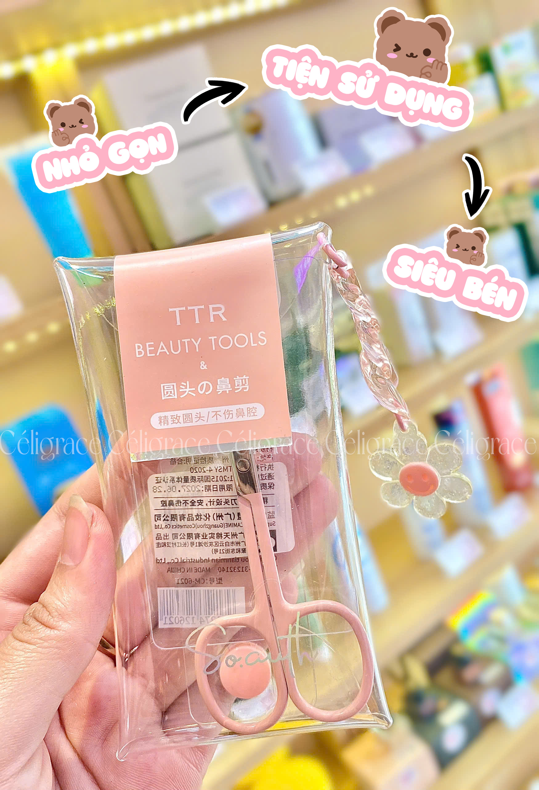 CM-6021 - Kéo Tỉa TTR Mini Đầu Tròn Đa Năng Bảo Vệ An Toàn