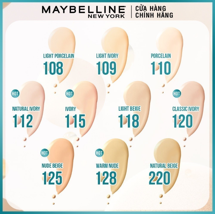 Kem Nền MAYBELLINE Kiềm Dầu, Cho Lớp Nền Mịn Lì Tự Nhiên Fit Me Matte Poreless Foundation 30ml