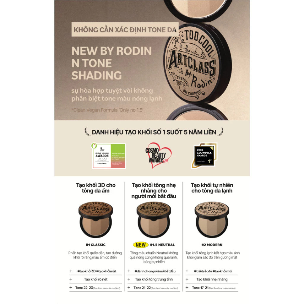 Phấn Tạo Khối 3 Màu Too Cool For School Art Class By Rodin Shading 9.5g