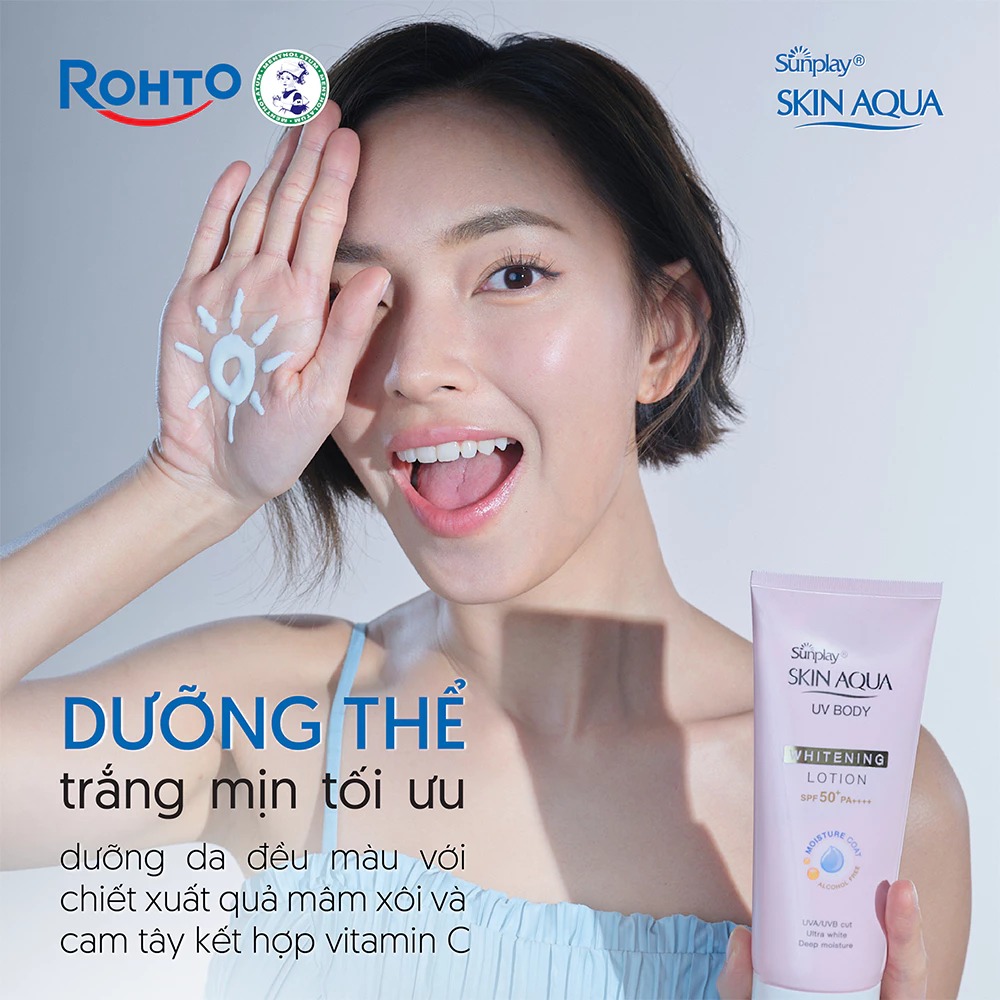 Lotion Chống Nắng Dưỡng Thể Trắng Mịn Sunplay Skin Aqua UV Body Lotion SPF50+/PA++++ 150g