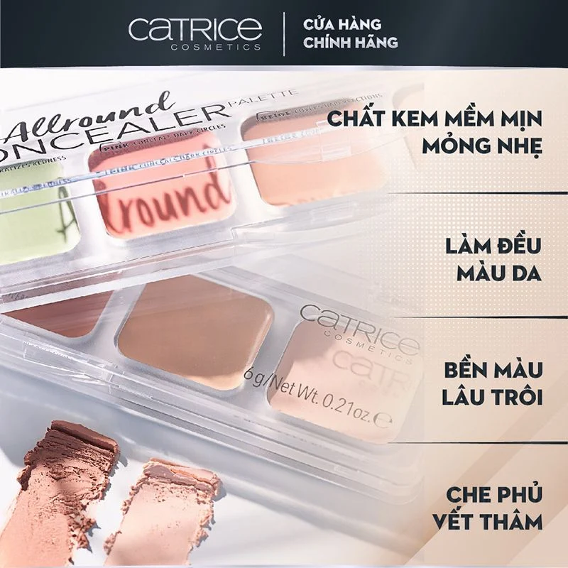 Bảng Che Khuyết Điểm CATRICE Triệt Sắc 5 Ô Allround Concealer #010