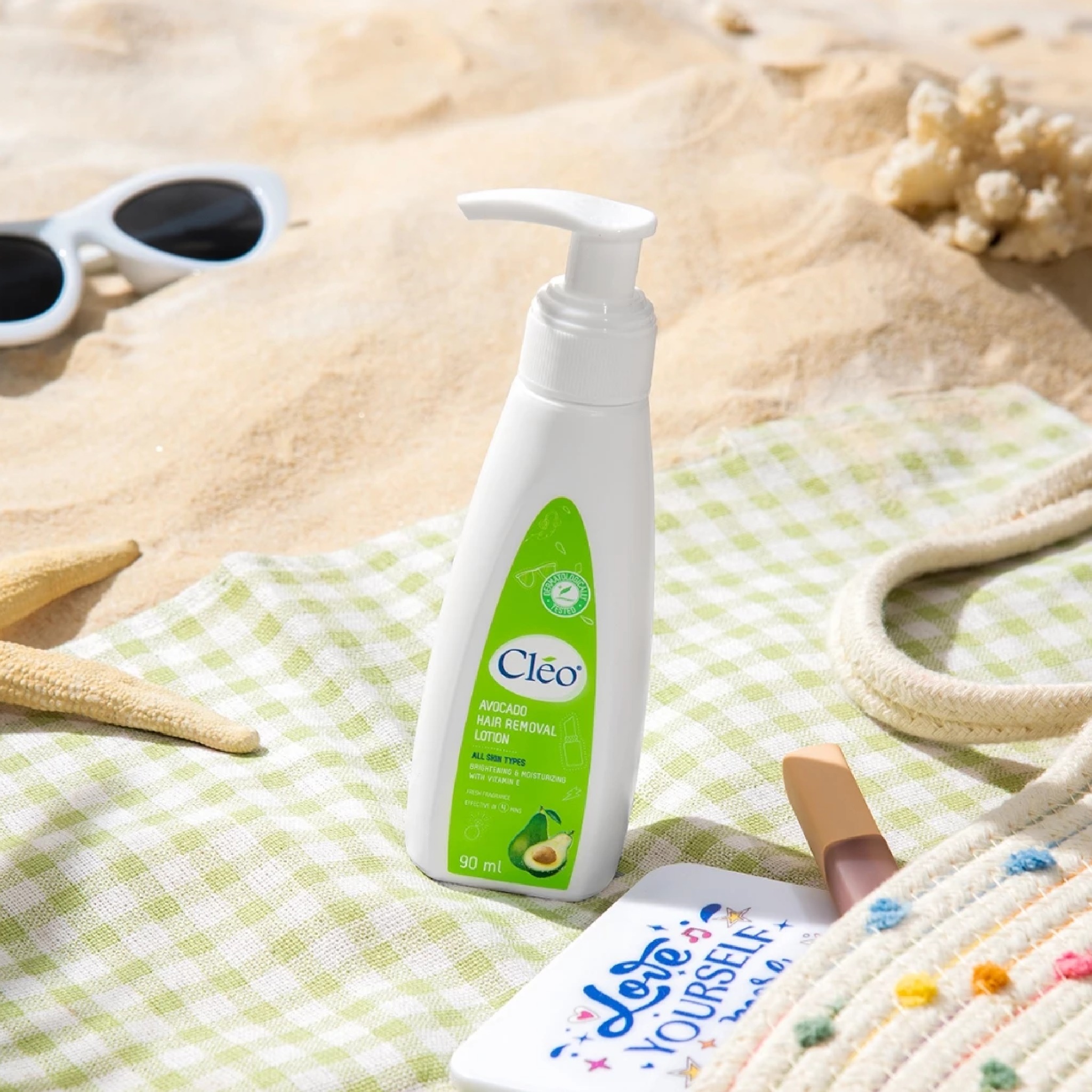 Lotion Tẩy Lông Cléo Dạng Sữa Cho Mọi Loại Da Avocado Hair Removal Lotion All Skin Types 90ml