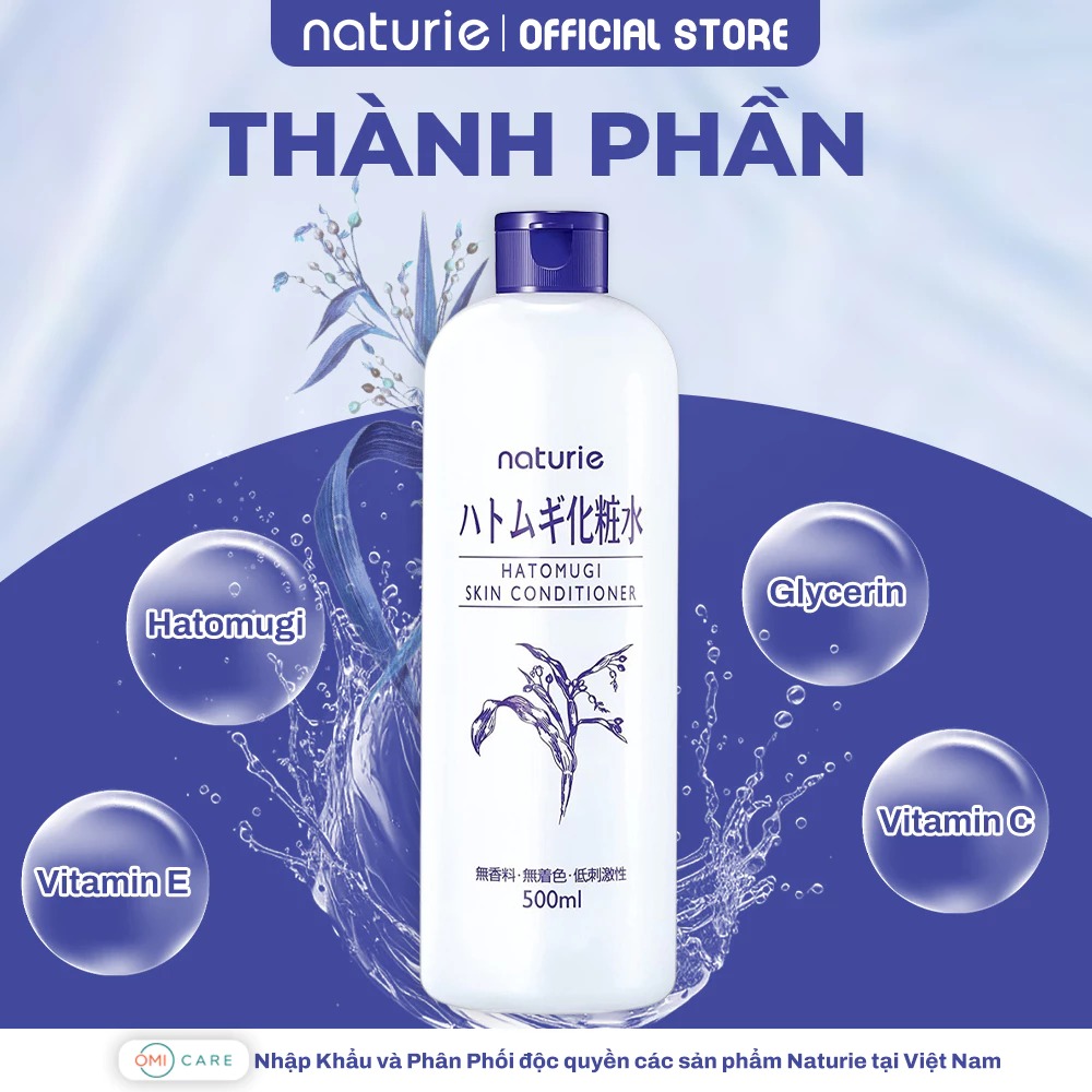 Toner Naturie Dưỡng Ẩm Da Từ Hạt Ý Dĩ Skin Conditioner 500ml