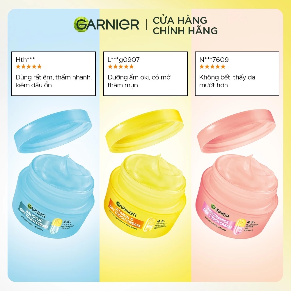 Kem Dưỡng Garnier Kết Cấu Mochi Dry Touch Cream 30ml
