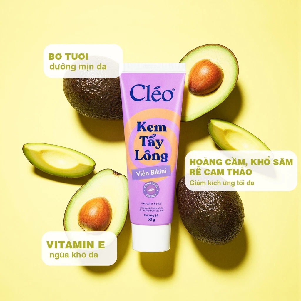 Kem Tẩy Lông Viền Bikini Cléo Từ Khoai Tây & Mật Ong 50g