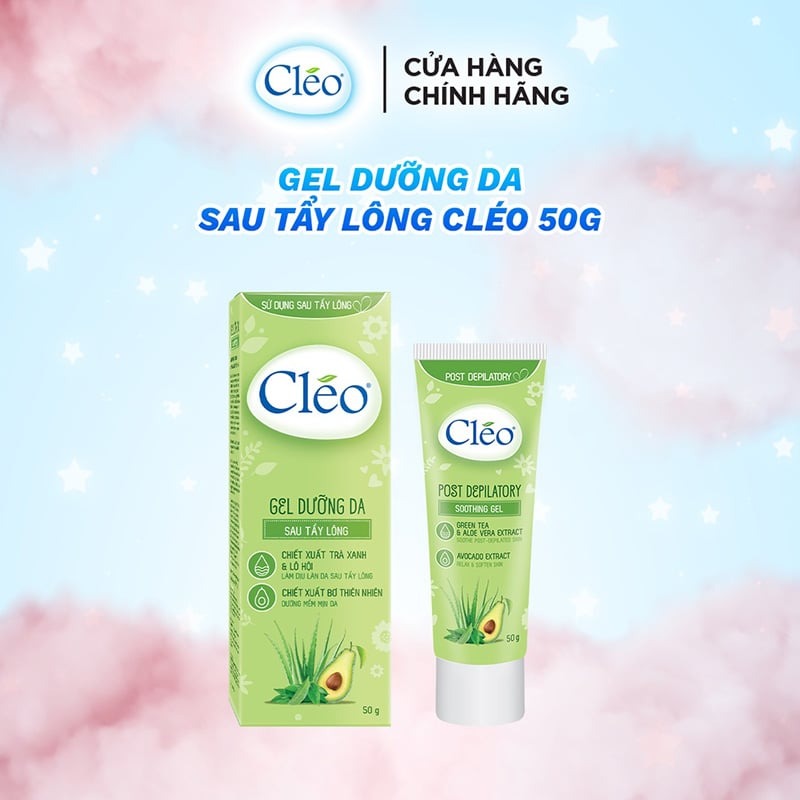 Gel Dưỡng Da Sau Tẩy Lông Cléo Dưỡng Ẩm Và Dịu Da Post Depilatory Soothing Gel 50g