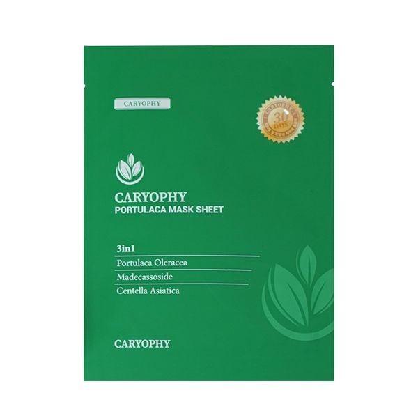 Mặt Nạ Miếng Caryophy Làm Dịu, Hỗ Trợ Phục Hồi Dành Cho Da Dầu Mụn Portulaca Mask Sheet 22g
