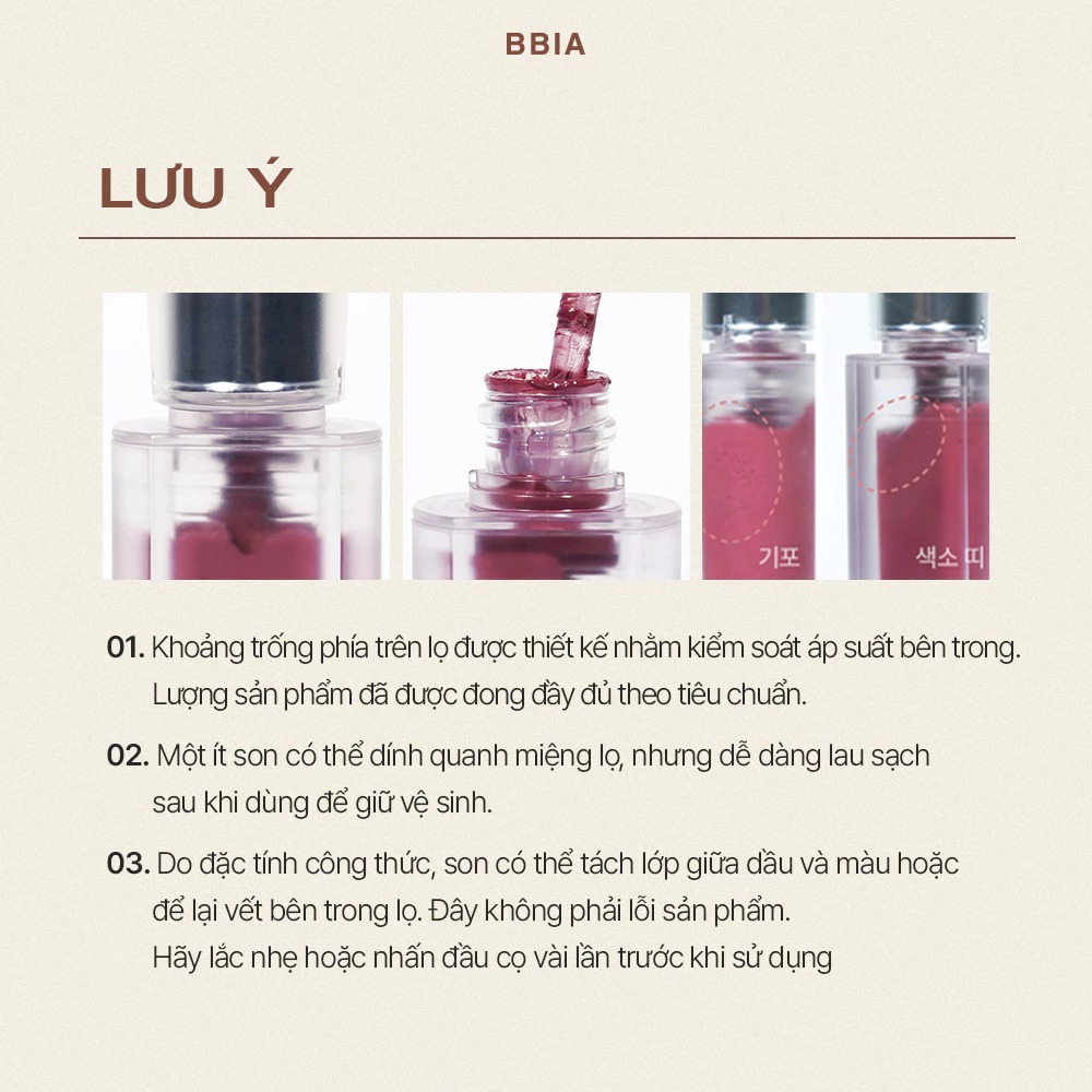 Son BBIA Kem Nhung Thuần Chay Last Velvet Tint Re-new Version 5g