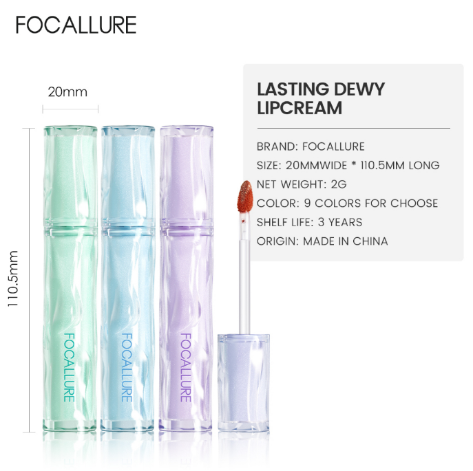 Son Tint FOCALLURE Siêu Căng Bóng Mọng Nước Lâu Trôi Lasting Dewy Lipcream FA-L22