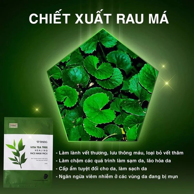 Mặt Nạ BNBG Tràm Trà Giúp Thải Độc Da, Giảm Mụn Vita Tea Tree Healing Face Mask Pack 30ml