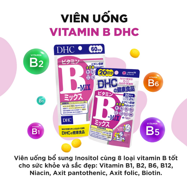 Viên Uống DHC Vitamin B Tổng Hợp, Hỗ Trợ Tăng Cường Và Bảo Vệ Sức Khỏe Vitamin B Mix (Dạng Túi)
