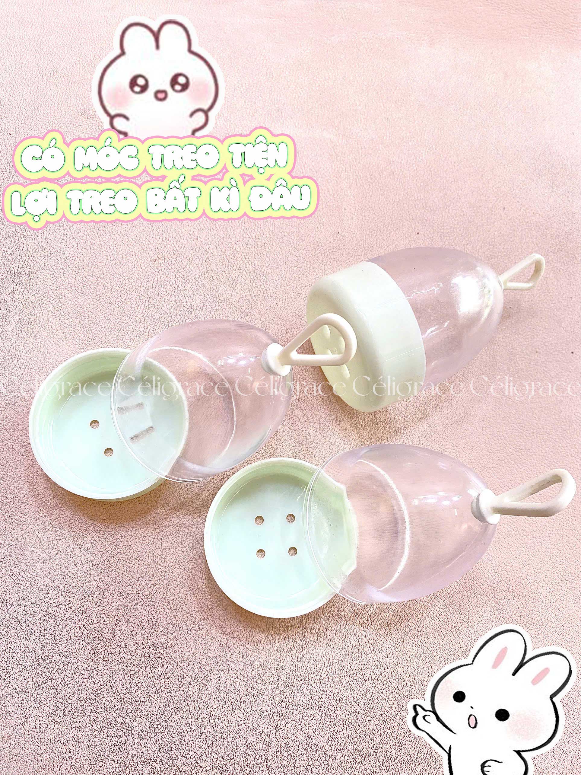 Hộp Đựng Bông Mút MALIAN Hình Quả Trứng Tiện Lợi