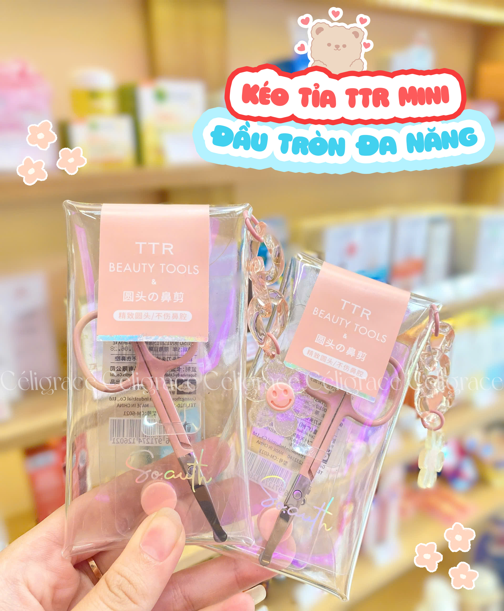 CM-6021 - Kéo Tỉa TTR Mini Đầu Tròn Đa Năng Bảo Vệ An Toàn